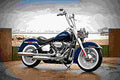 Harley Davidson Softail Deluxe 2019 1 motorbike A4 Photo Print