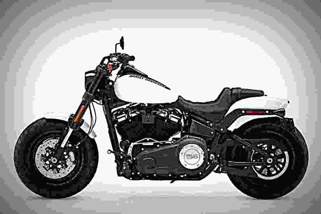 Harley Davidson Softail Fat Bob 114 2018 2 motorbike A4 Photo Print