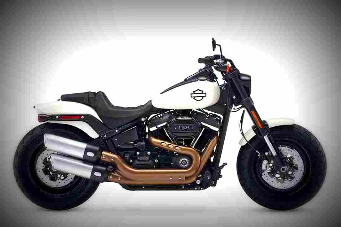 Harley Davidson Softail Fat Bob 114 2018 4 motorbike A4 Photo Print