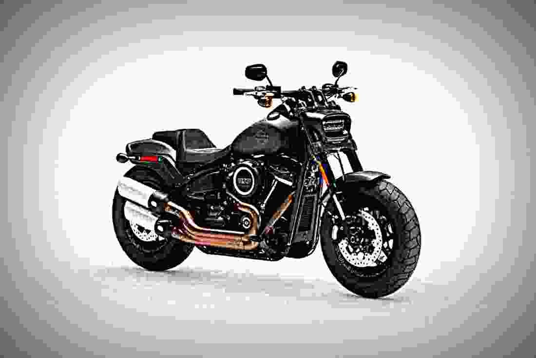 Harley Davidson Softail Fat Bob 2019 1 motorbike A4 Photo Print