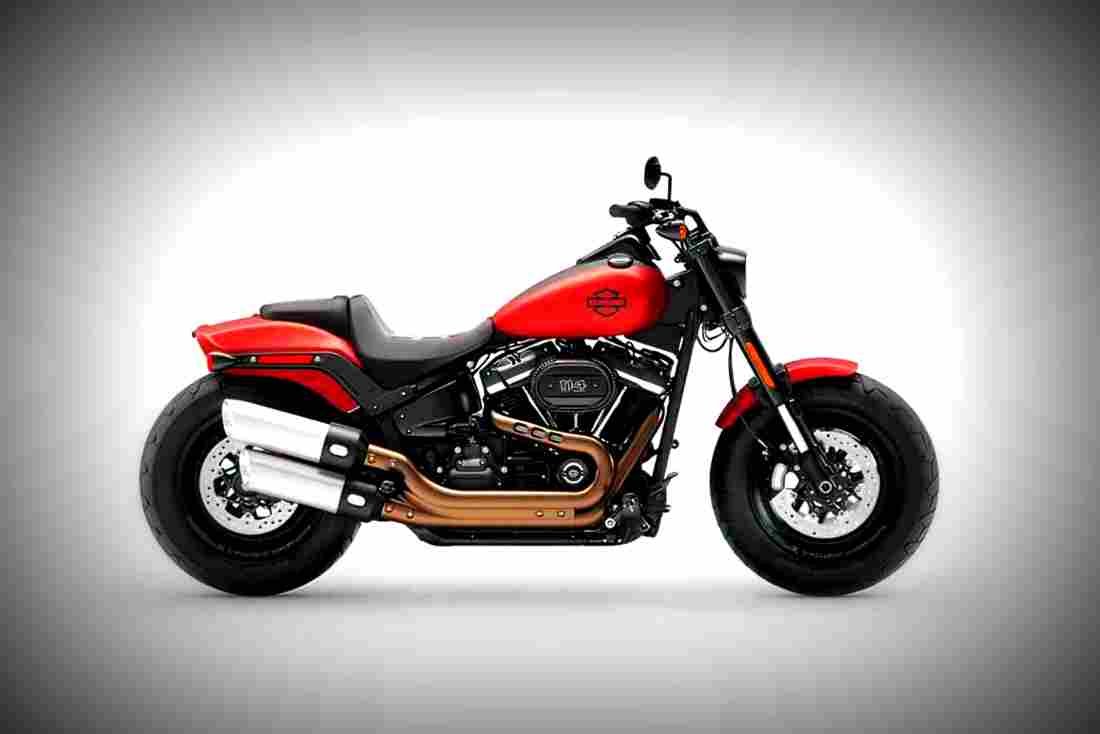 Harley Davidson Softail Fat Bob 2019 4 motorbike A4 Photo Print