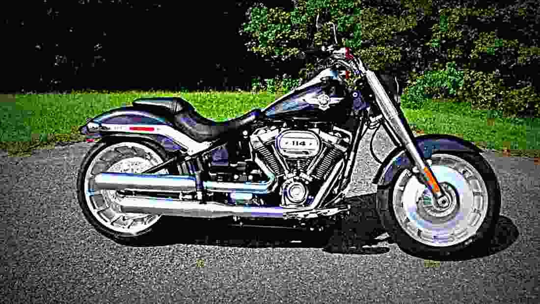 Harley Davidson Softail Fat Bob Dark Custom 2018 3 motorbike A4 Photo Print