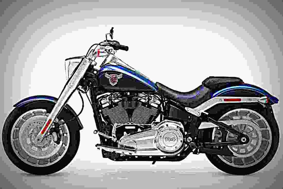Harley Davidson Softail Fat Boy 114 2018 4 motorbike A4 Photo Print