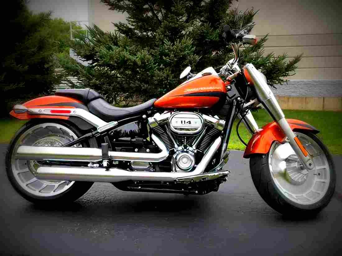 Harley Davidson Softail Fat Boy 114 2019 4 motorbike A4 Photo Print