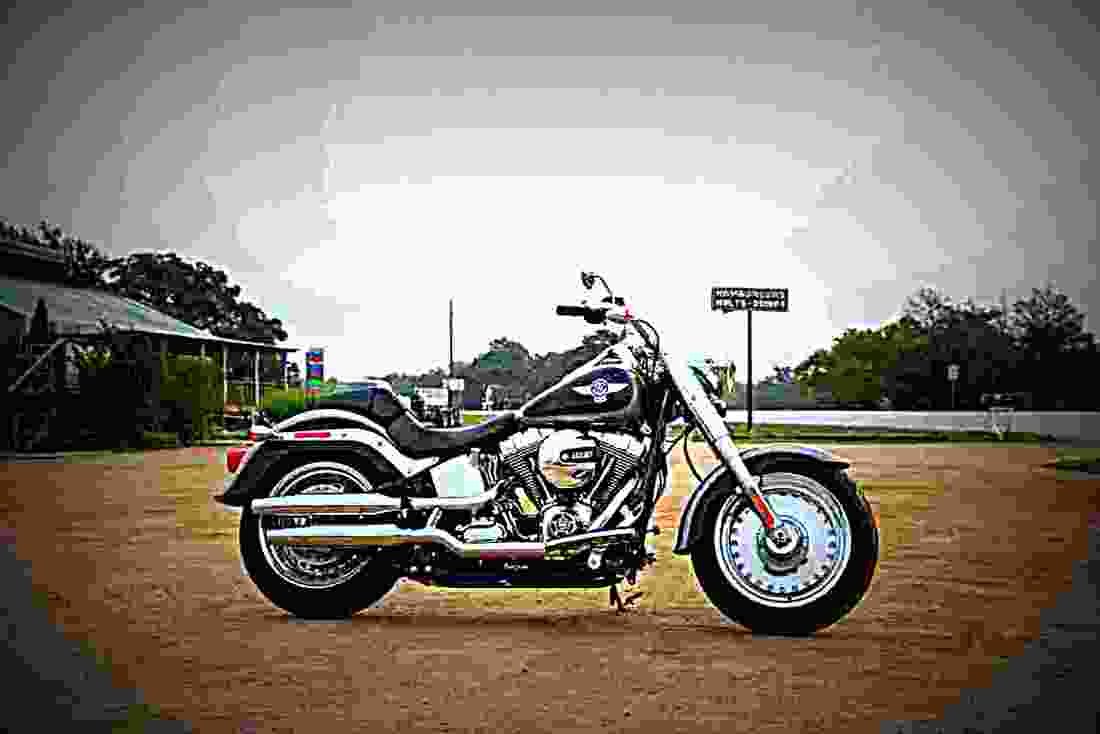 Harley Davidson Softail Fat Boy 2017 2 motorbike A4 Photo Print