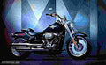 Harley Davidson Softail Fat Boy 2018 2 motorbike A4 Photo Print