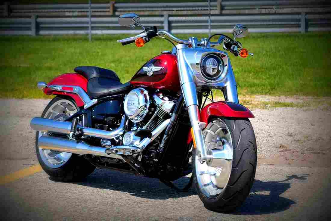 Harley Davidson Softail Fat Boy 2018 3 motorbike A4 Photo Print