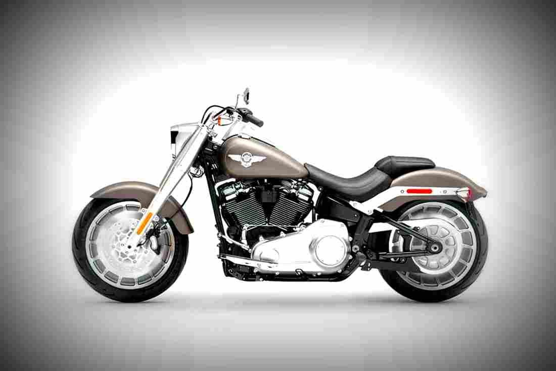 Harley Davidson Softail Fat Boy 2019 2 motorbike A4 Photo Print