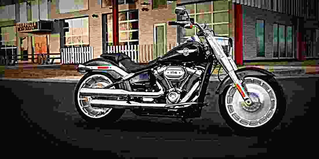 Harley Davidson Softail Fat Boy 2019 4 motorbike A4 Photo Print