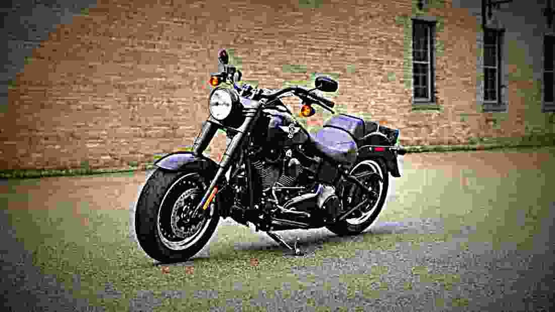 Harley Davidson Softail Fat Boy Lo 2017 3 motorbike A4 Photo Print