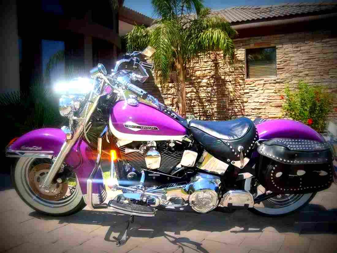 Harley Davidson Softail Heritage Classic 1997 4 motorbike A4 Photo Print