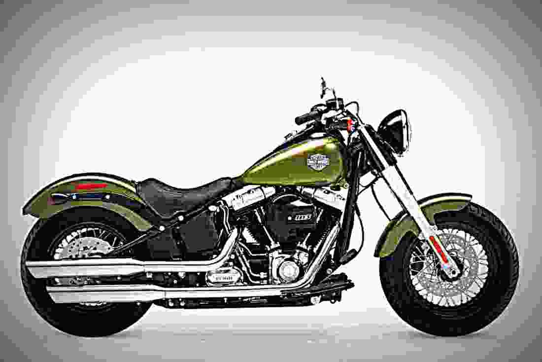 Harley Davidson Softail Slim 2017 2 motorbike A4 Photo Print
