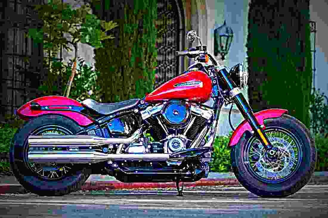 Harley Davidson Softail Slim 2018 4 motorbike A4 Photo Print