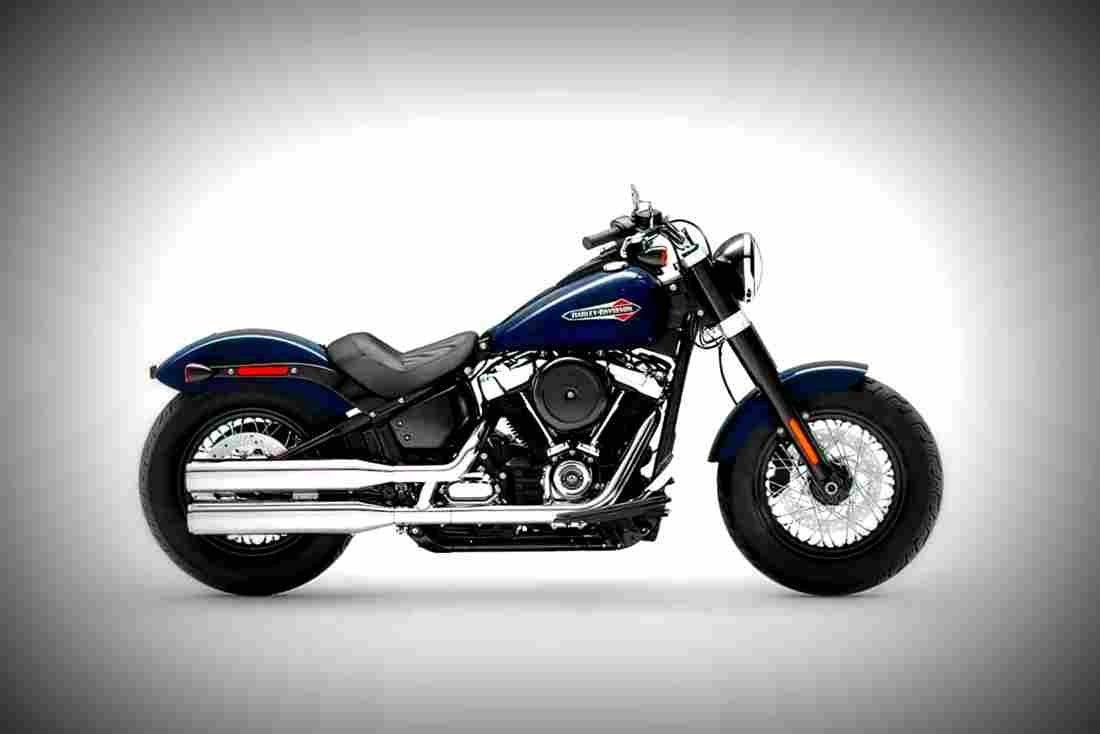 Harley Davidson Softail Slim 2019 1 motorbike A4 Photo Print