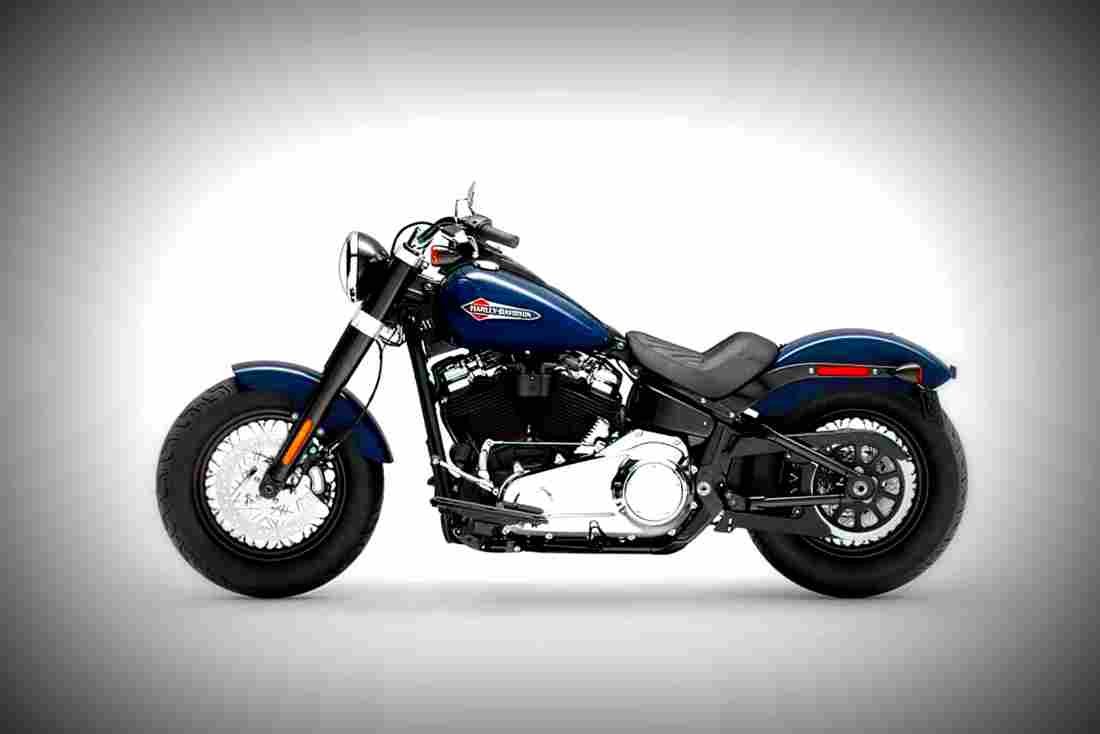 Harley Davidson Softail Slim 2019 2 motorbike A4 Photo Print
