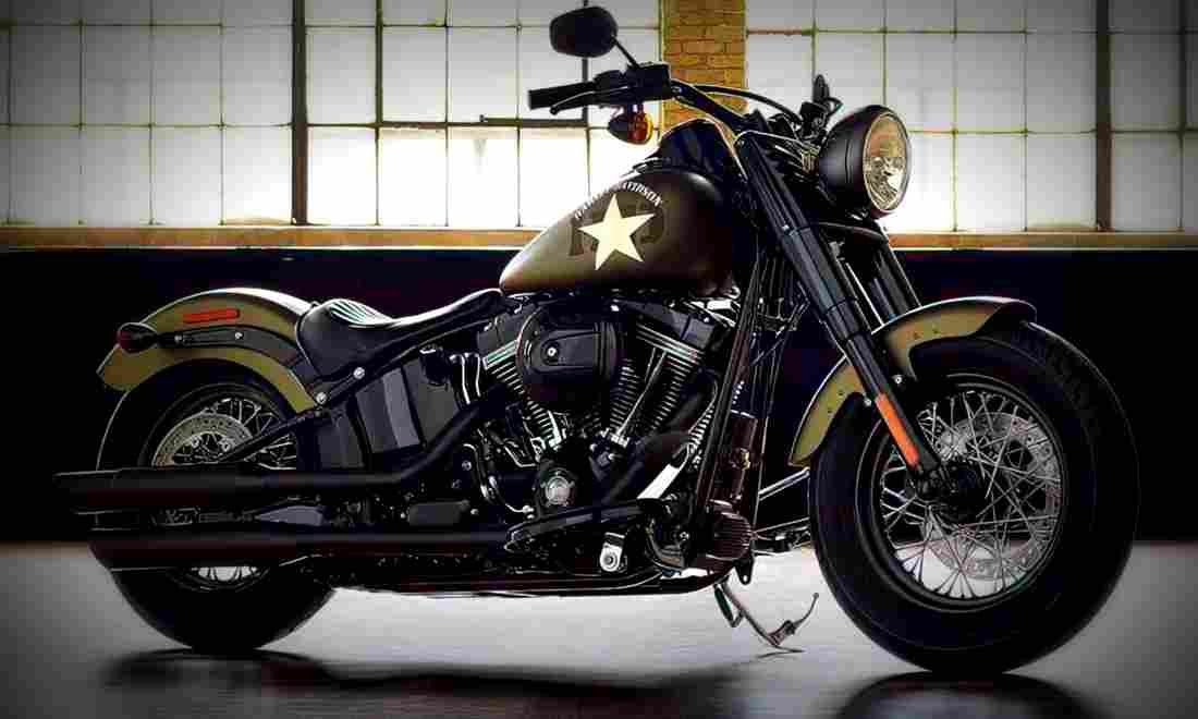 Harley Davidson Softail Slim S 1690cc 1 motorbike A4 Photo Print