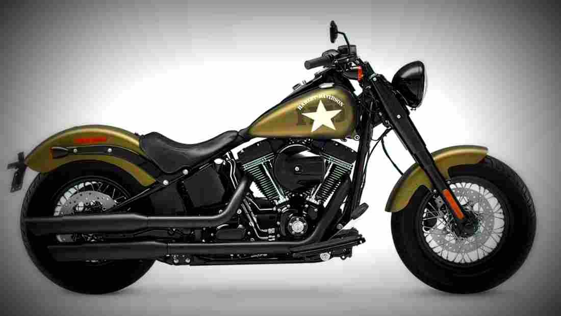 Harley Davidson Softail Slim S 2017 1 motorbike A4 Photo Print