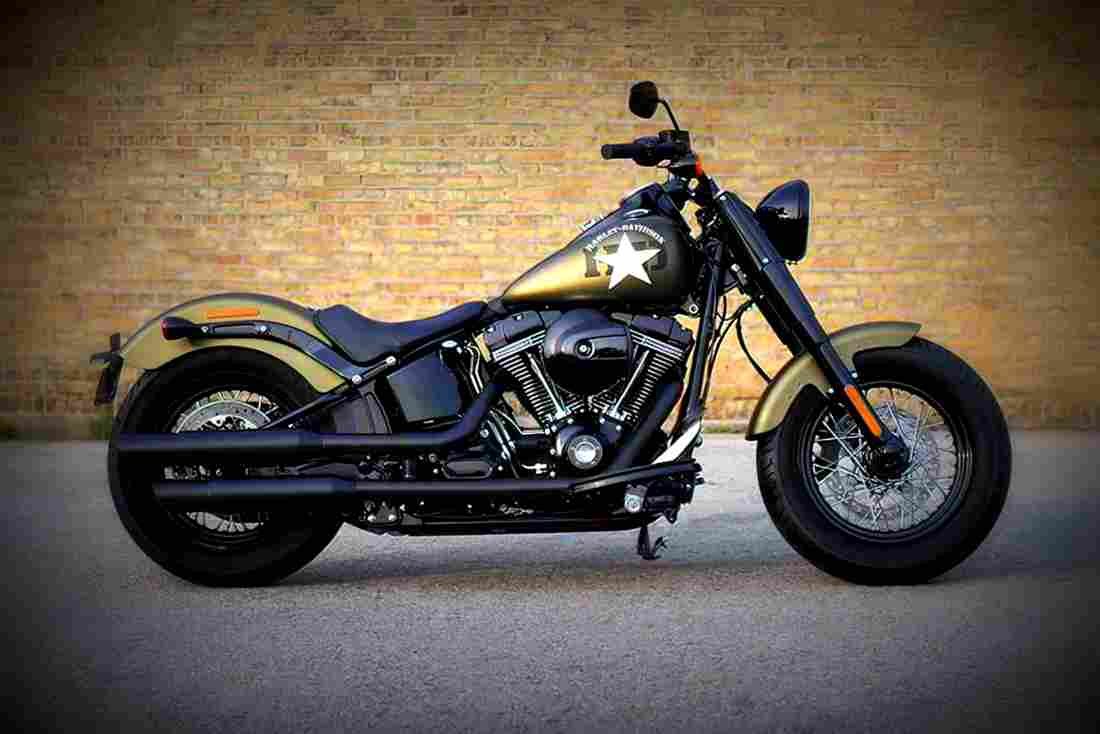 Harley Davidson Softail Slim S 2017 4 motorbike A4 Photo Print