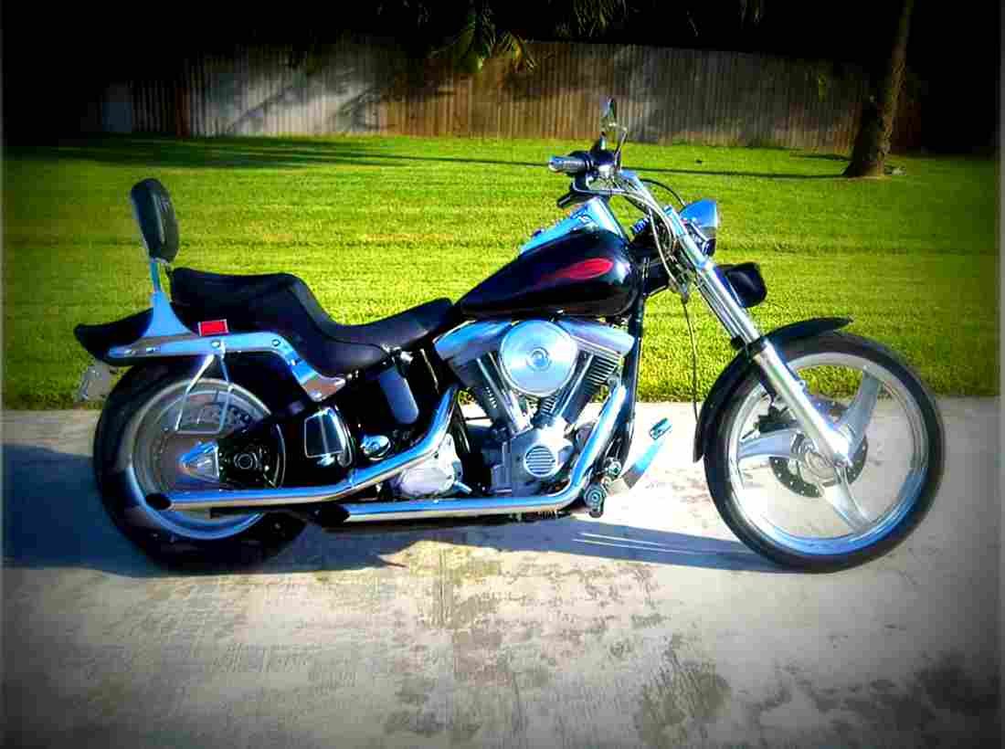 Harley Davidson Softail Standard 1999 4 motorbike A4 Photo Print