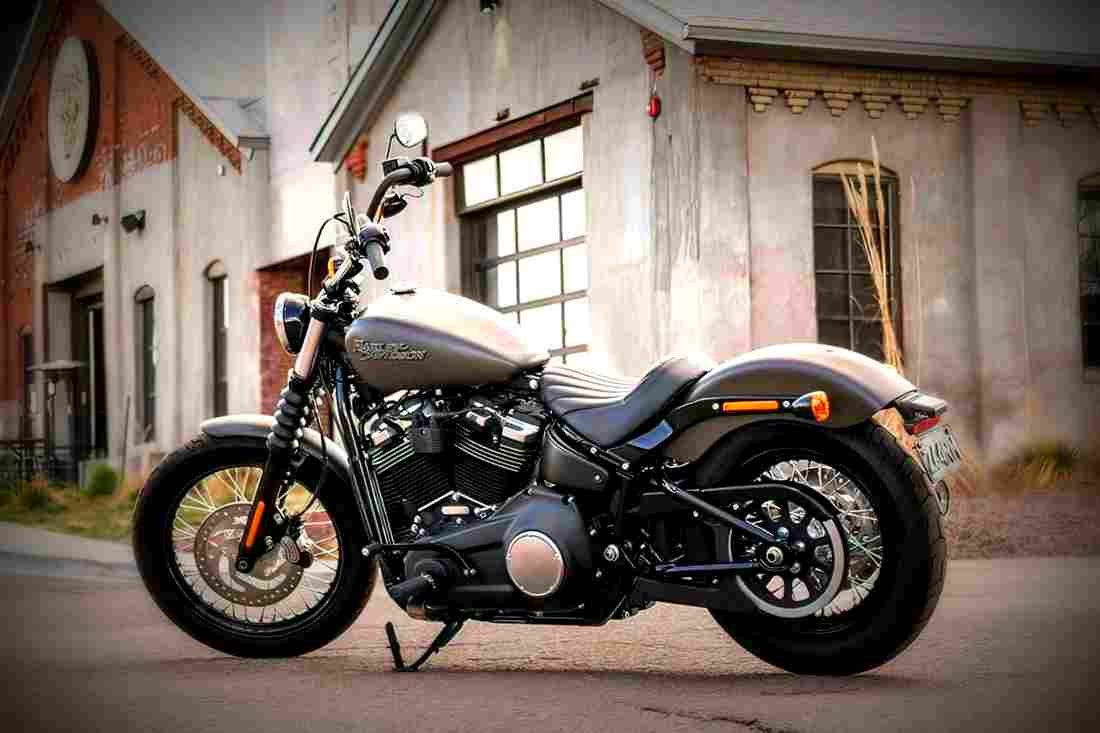 Harley Davidson Softail Street Bob 2019 2 motorbike A4 Photo Print