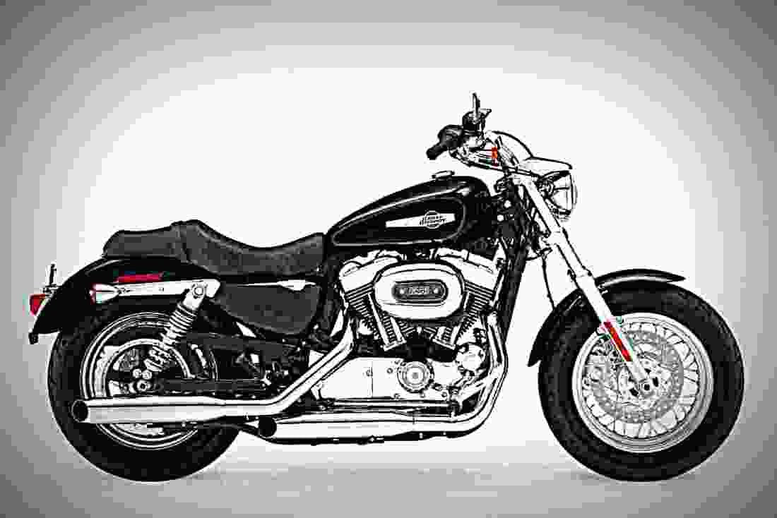 Harley Davidson Sportster 1200 Custom 2017 1 motorbike A4 Photo Print