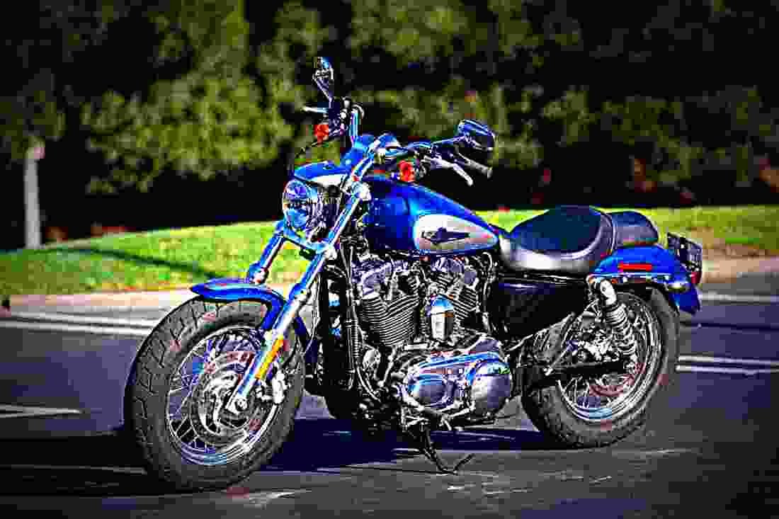 Harley Davidson Sportster 1200 Custom 2017 2 motorbike A4 Photo Print