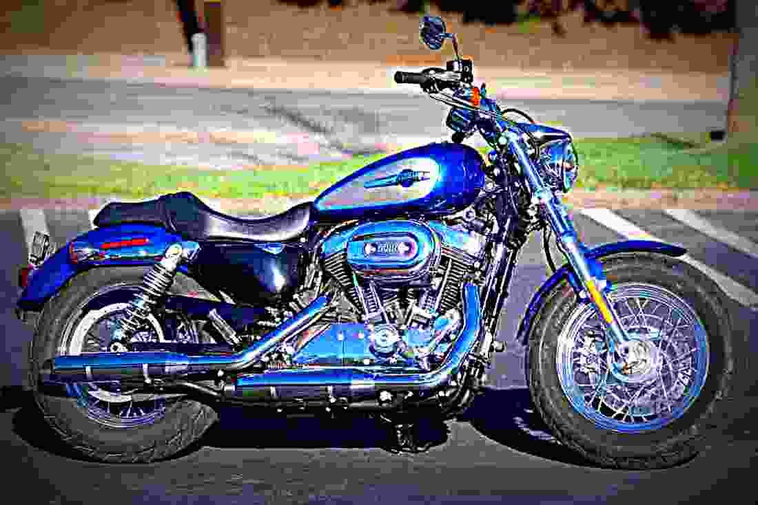 Harley Davidson Sportster 1200 Custom 2017 4 motorbike A4 Photo Print