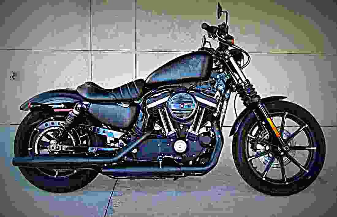 Harley Davidson Sportster Iron 883 2019 2 motorbike A4 Photo Print