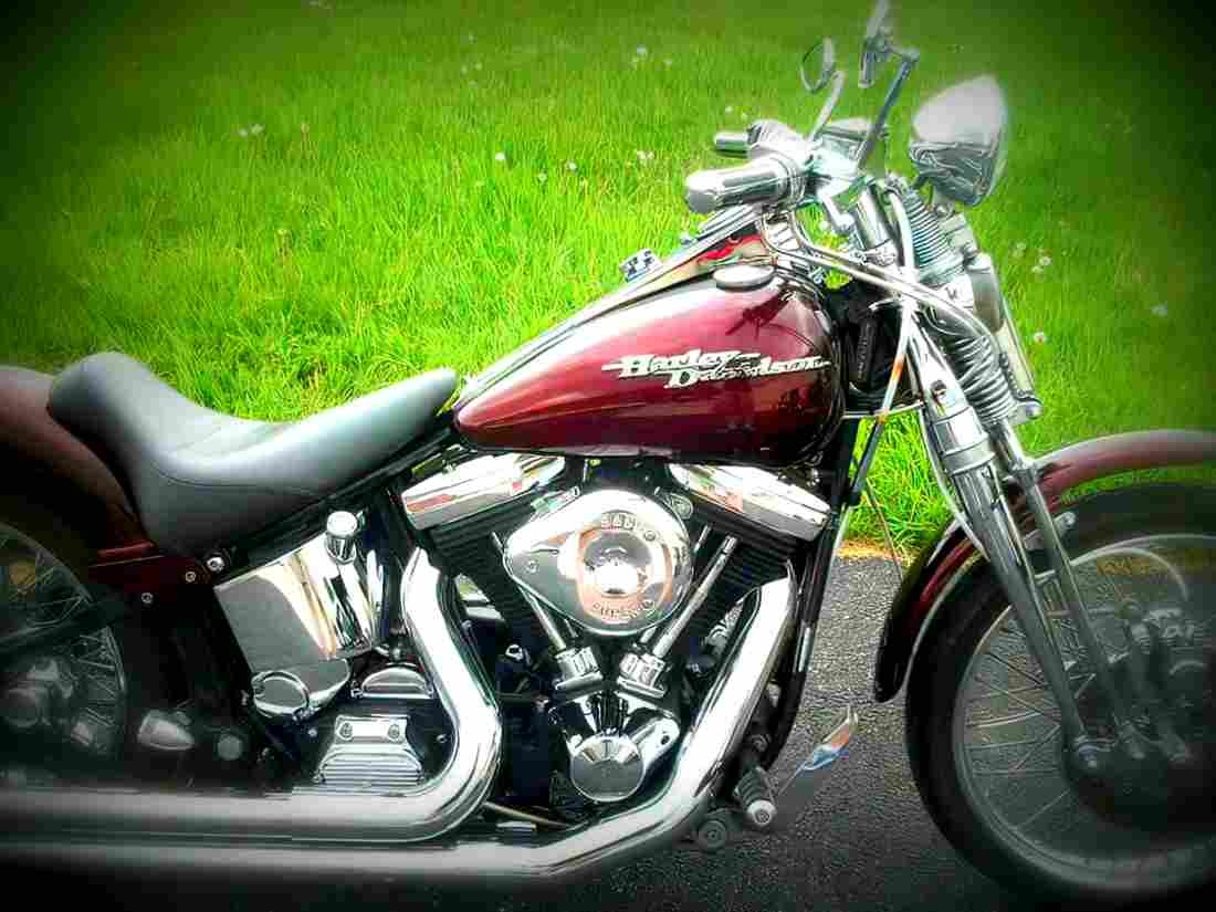 Harley Davidson Springer Softail 1990 4 motorbike A4 Photo Print