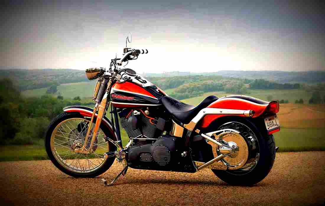Harley Davidson Springer Softail 1991 1 motorbike A4 Photo Print