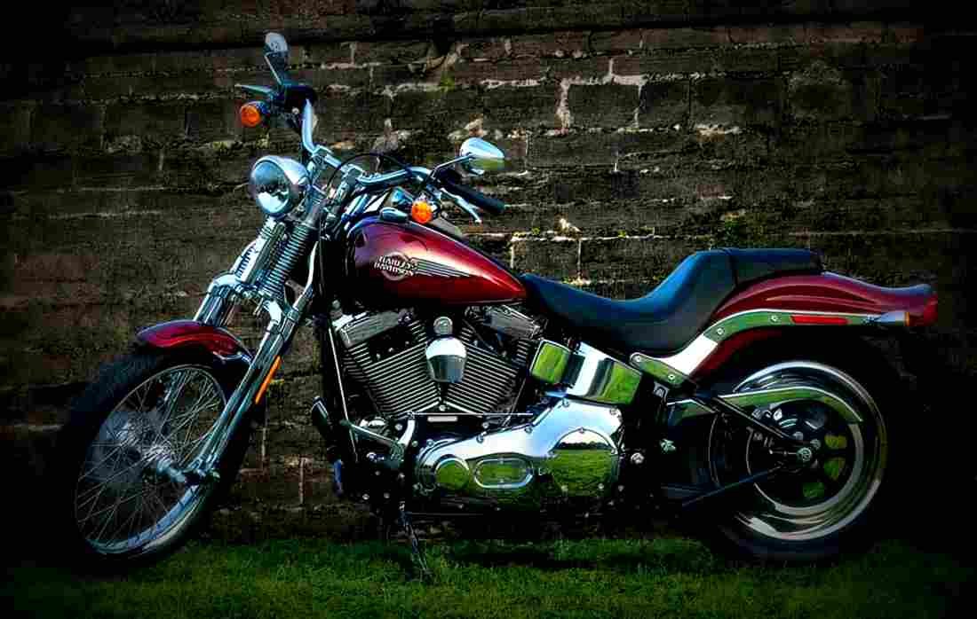 Harley Davidson Springer Softail 1991 5 motorbike A4 Photo Print