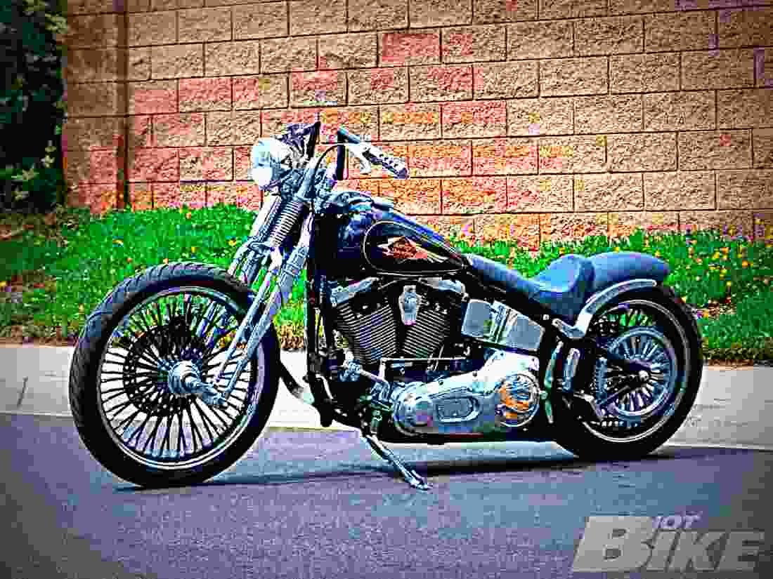 Harley Davidson Springer Softail 1992 4 motorbike A4 Photo Print