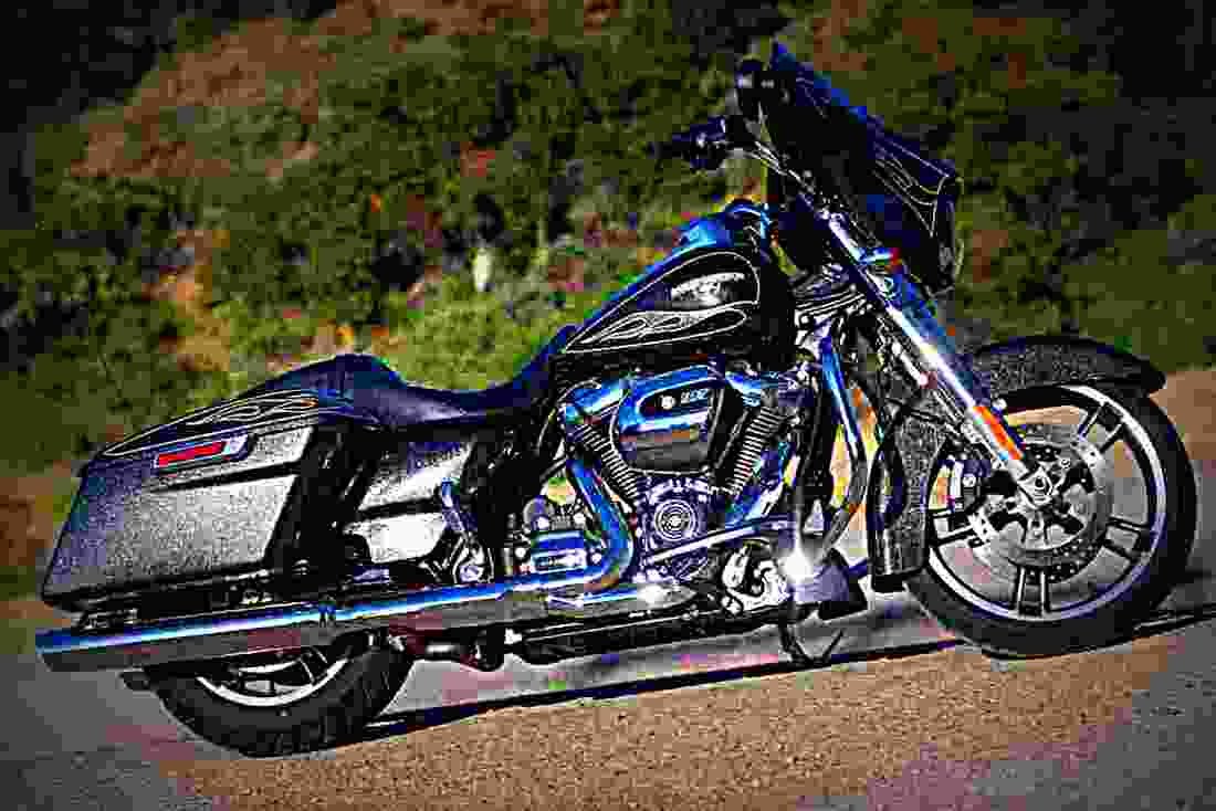 Harley Davidson Street Glide 2017 1 motorbike A4 Photo Print