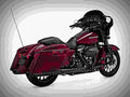 Harley Davidson Street Glide 2018 1 motorbike A4 Photo Print