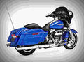 Harley Davidson Street Glide 2018 2 motorbike A4 Photo Print