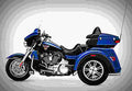 Harley Davidson Tri Glide Ultra 2017 3 motorbike A4 Photo Print