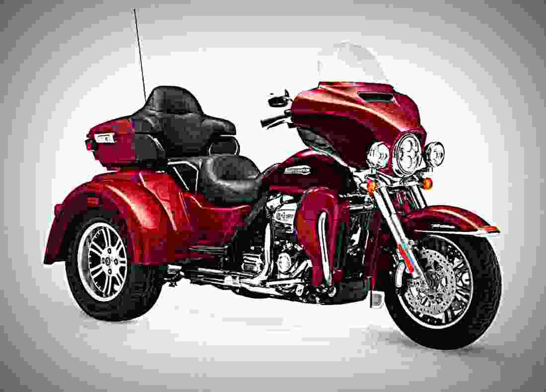 Harley Davidson Tri Glide Ultra 2018 3 motorbike A4 Photo Print