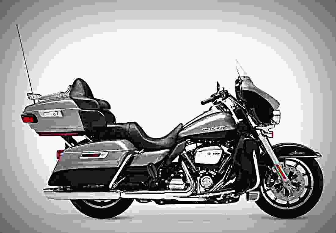 Harley Davidson Ultra Limited 2017 3 motorbike A4 Photo Print