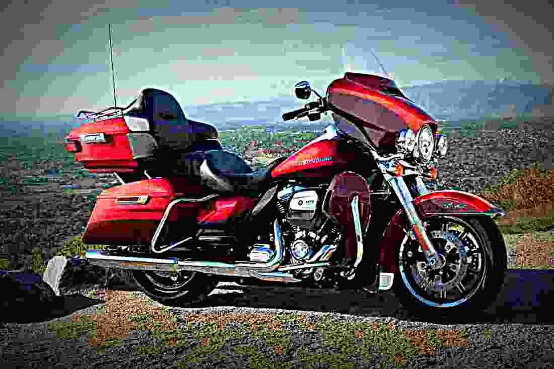 Harley Davidson Ultra Limited 2018 3 motorbike A4 Photo Print