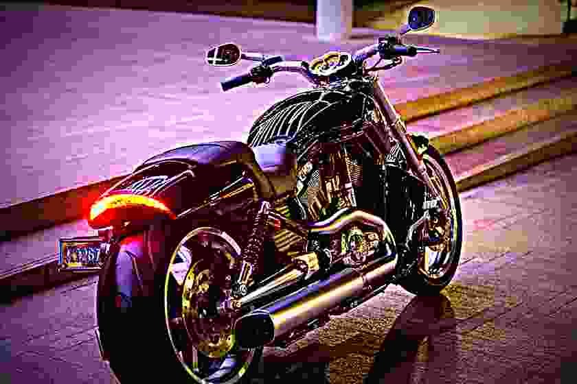 Harley Davidson V Rod Muscle 2017 1 motorbike A4 Photo Print