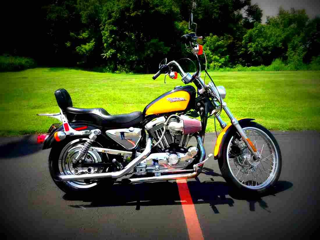 Harley Davidson XL 1200 Custom 2000 1 motorbike A4 Photo Print