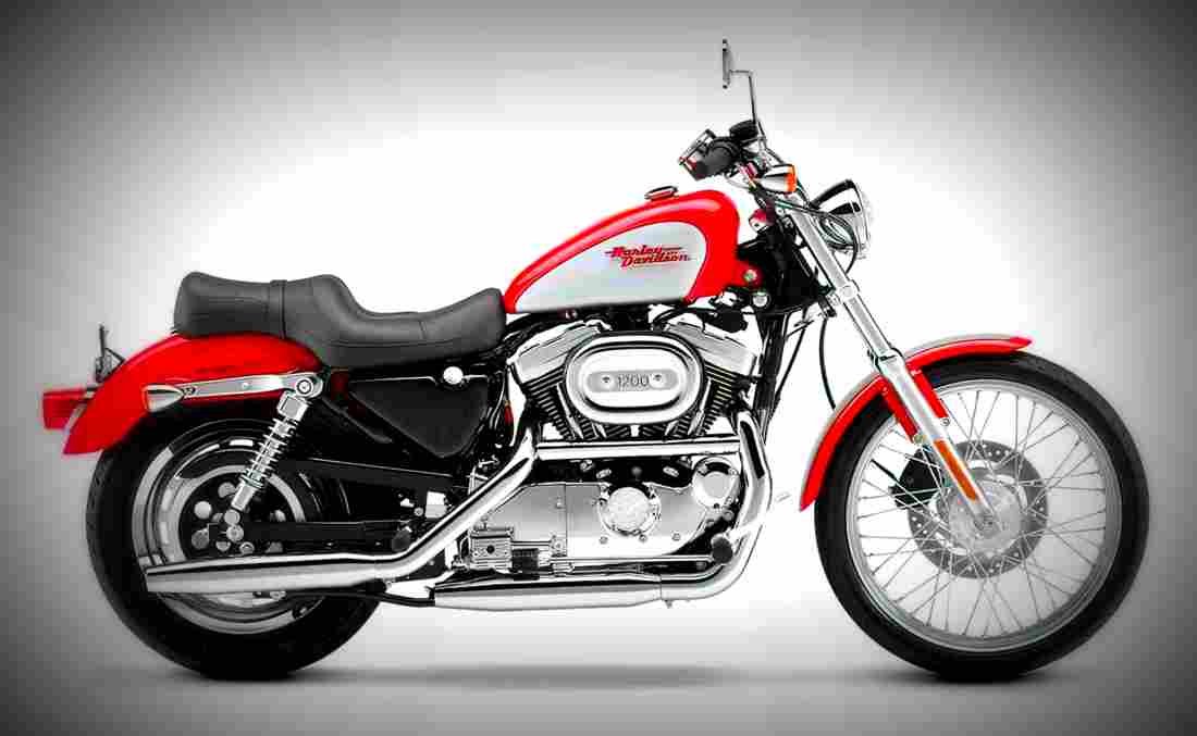 Harley Davidson XL 1200 Custom 2002 2 motorbike A4 Photo Print