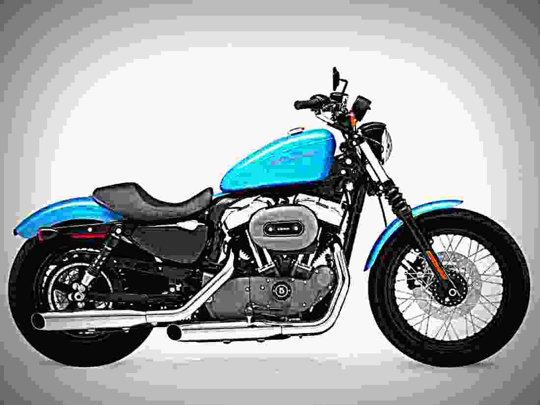 Harley Davidson XL 1200N Nightster 1200cc 4 motorbike A4 Photo Print