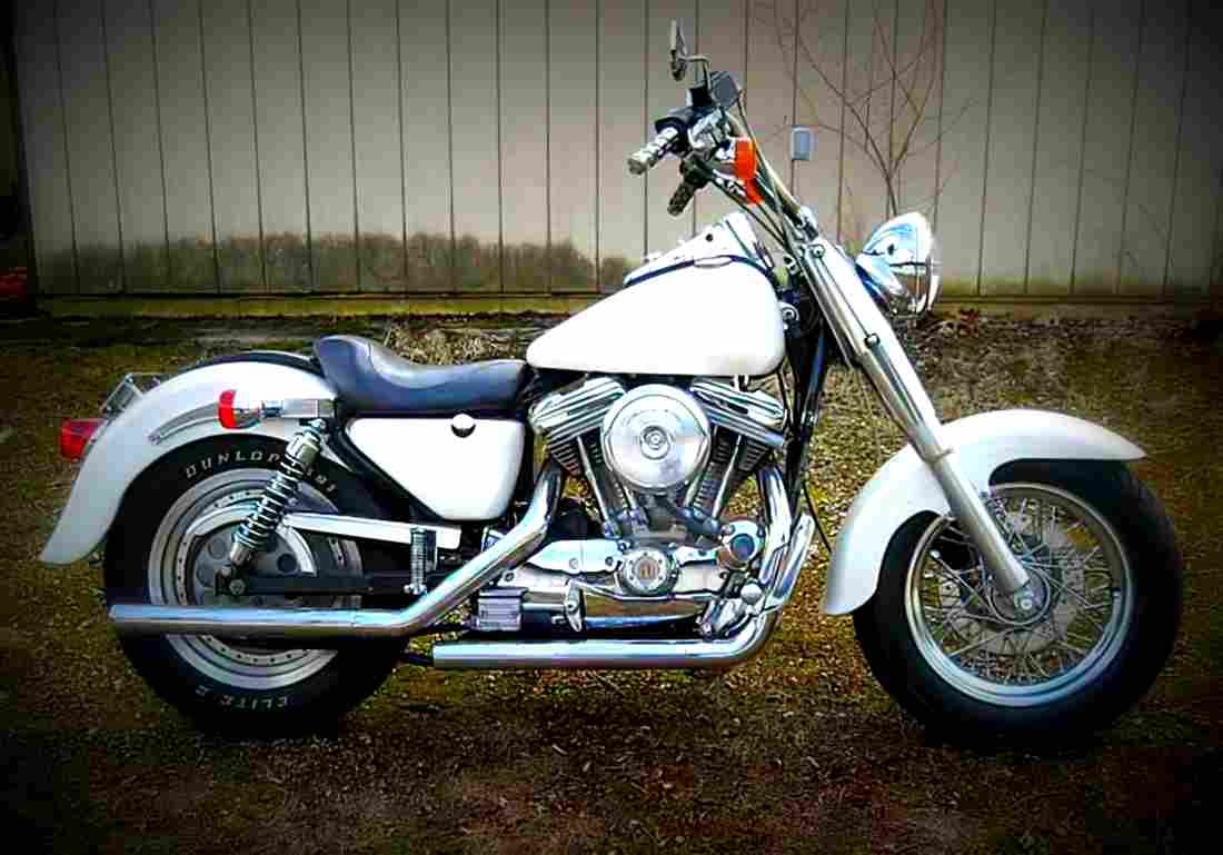 Harley Davidson XLH 1200 1988 3 motorbike A4 Photo Print