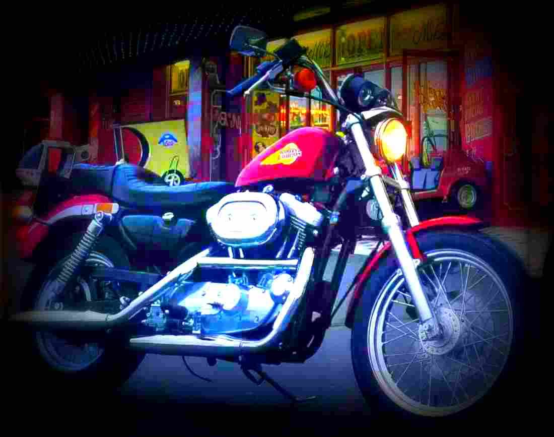 Harley Davidson XLH 1200 1991 3 motorbike A4 Photo Print
