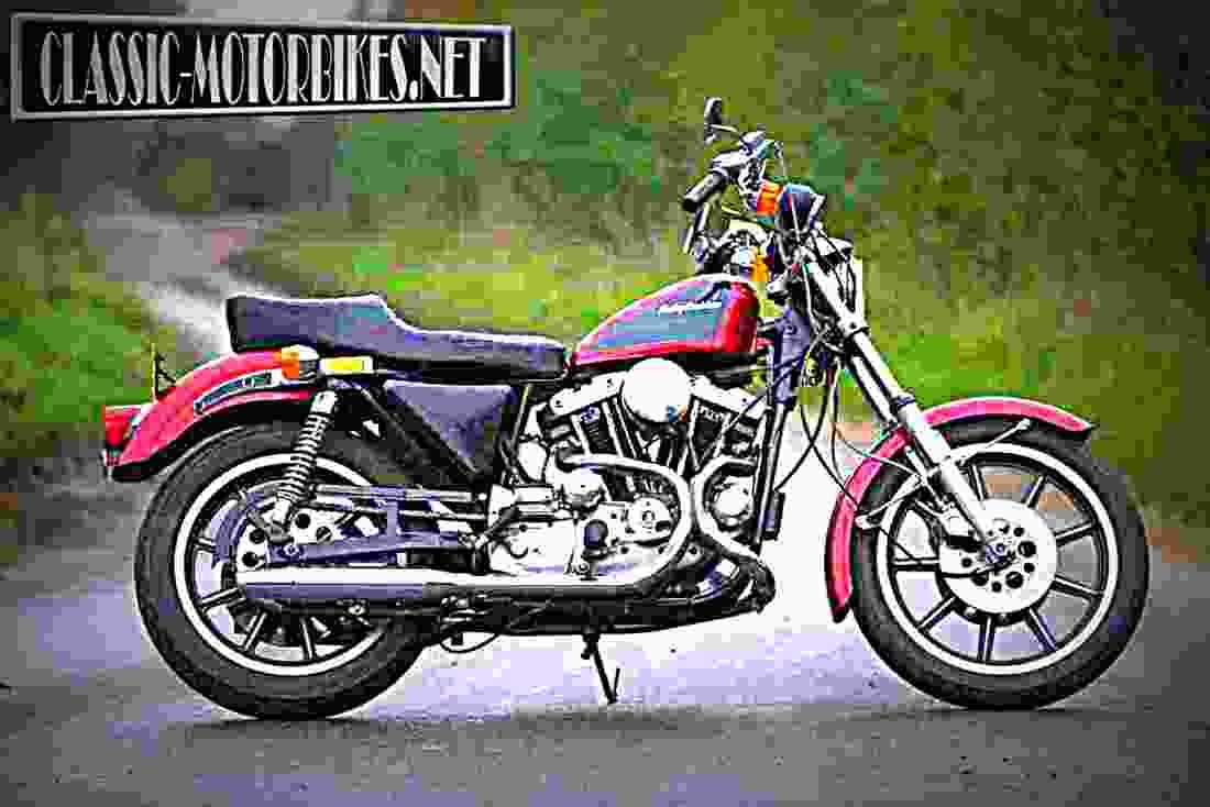 Harley Davidson XLH 883 Evolution De Luxe 1987 1 motorbike A4 Photo Print