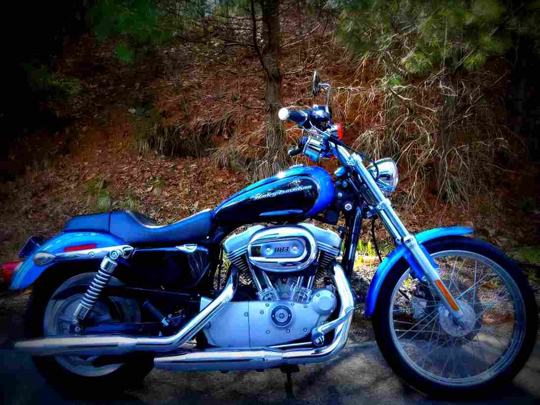 Harley Davidson XLH 883 Hugger 1990 5 motorbike A4 Photo Print