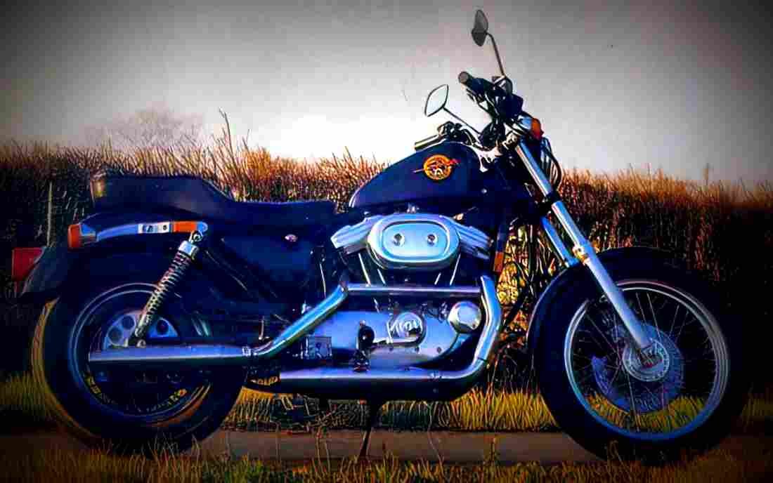 Harley Davidson XLH 883 Hugger 1991 1 motorbike A4 Photo Print