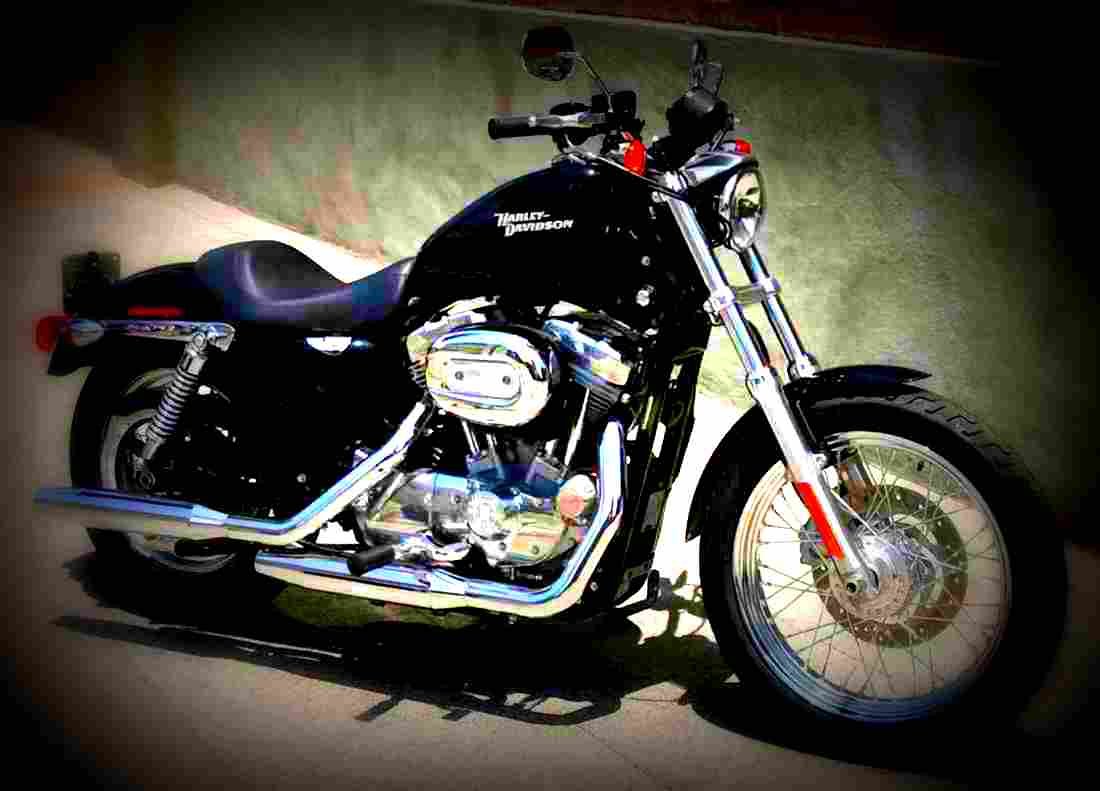 Harley Davidson XLH 883 Hugger 2003 2 motorbike A4 Photo Print
