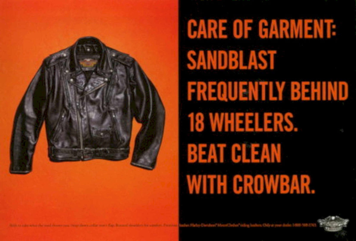 Harley Jacket Orange 1990s Vintage Retro Advert